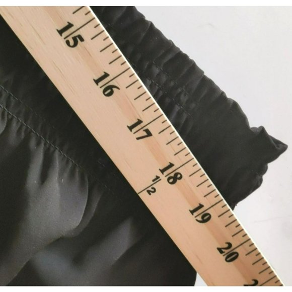 Loft Size M Black Contrasting Sheer Peasant Blouse Off Shoulder Flared Sleeves - Picture 9 of 12